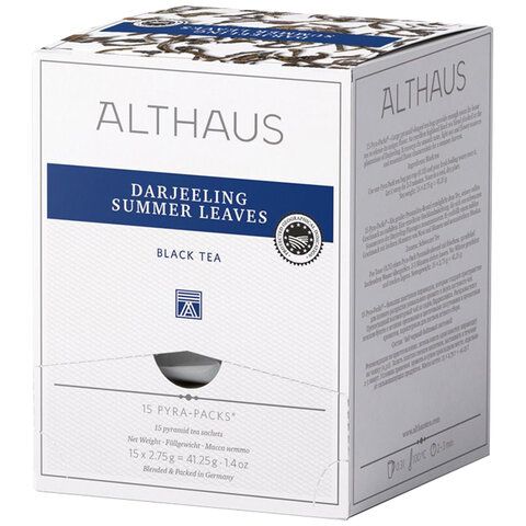 Чай ALTHAUS &quot;Darjeeling Summer&quot; черный, 15 пирамидок по 2,75 г, ГЕРМАНИЯ, TALTHL-P00003