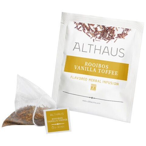 Чай ALTHAUS &quot;Rooibos Vanilla Toffee&quot; фруктовый, 15 пирамидок по 2,75 г, ГЕРМАНИЯ, TALTHL-P00008