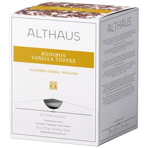 Чай ALTHAUS &quot;Rooibos Vanilla Toffee&quot; фруктовый, 15 пирамидок по 2,75 г, ГЕРМАНИЯ, TALTHL-P00008