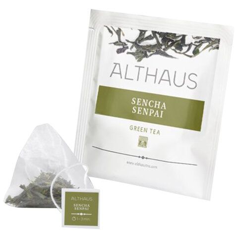 Чай ALTHAUS &quot;Sencha Senpai&quot; зеленый, 15 пирамидок по 2,75 г, ГЕРМАНИЯ, TALTHL-P00005