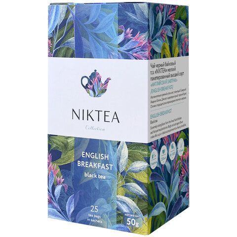 Чай NIKTEA &quot;English Breakfast&quot; черный, 25 пакетиков в конвертах по 2 г, TALTHA-DP0082