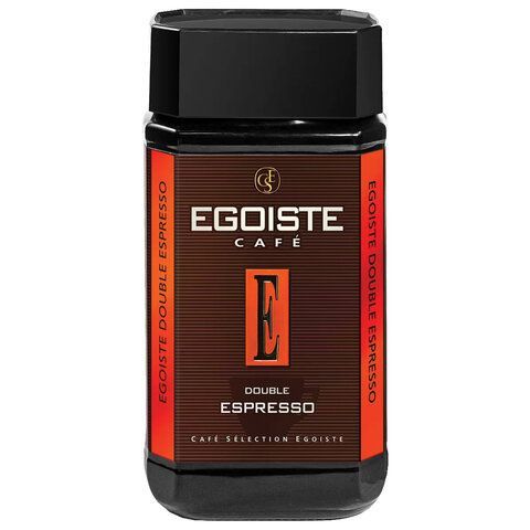 Кофе растворимый EGOISTE &quot;Double Espresso&quot;, ШВЕЙЦАРИЯ, сублимированный, 100 г, стеклянная банка, EG10012023