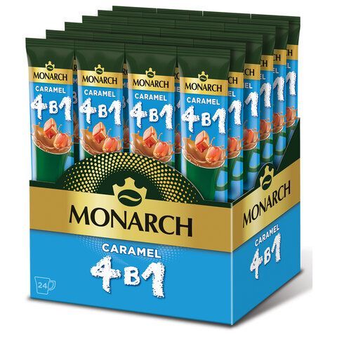Кофе растворимый MONARCH 24 шт. Original &quot;4 в 1 CARAMEL&quot;, 13,5 г, пакетик, 8060232