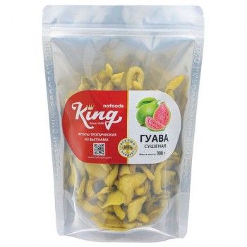Гуава натуральная "KING", сушеная, 300 г, пакет, ш/к 10100, 10120-3