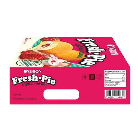 Печенье ORION &quot;Fresh-Pie Strawberry-raspberry&quot;, клубника-малина, 300 г (12 штук х 25 г), О0000017465