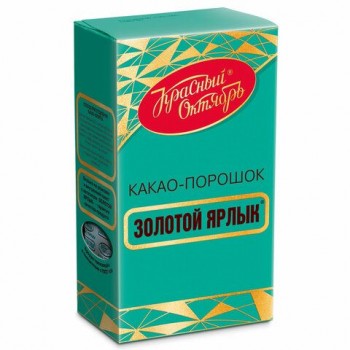 Какао-порошок КРАСНЫЙ ОКТЯБРЬ "Золотой ярлык", 100 г, КО01405