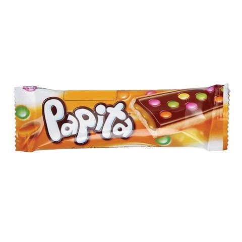 Печенье PAPITA 24 шт. Caramel с карамелью в молочном шоколаде и драже, 33 г