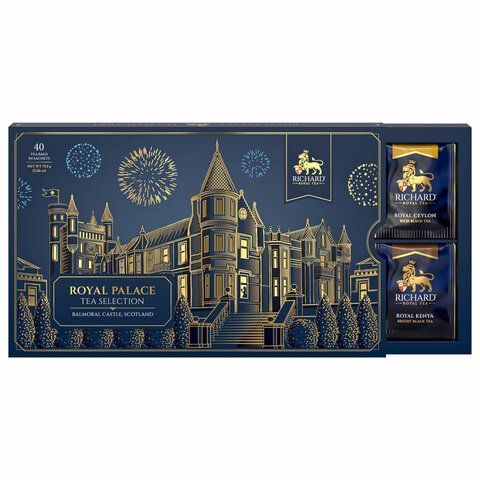 Чай RICHARD &quot;Royal Palace Tea Selection&quot;, ассорти 8 вкусов, НАБОР 40 сашетов, 102053
