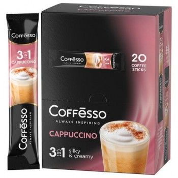 Кофе растворимый порционный COFFESSO 20 шт. "3 в 1 Cappuccino", пакетик 15 г, 102148