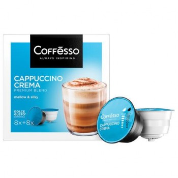 Кофе в капсулах COFFESSO "Сappuccino Crema" для кофемашин Dolce Gusto, 8 порций, 102150