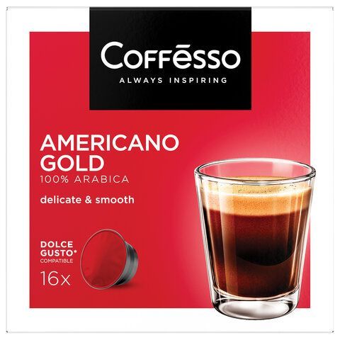 Кофе в капсулах COFFESSO &quot;Americano Gold&quot; для кофемашин Dolce Gusto, 16 порций, 102152