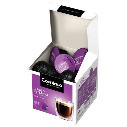 Кофе в капсулах COFFESSO &quot;Lungo Intenso&quot; для кофемашин Dolce Gusto, 16 порций, 102153