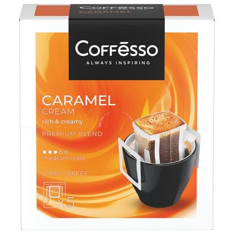 Кофе в дрип-пакетах COFFESSO &quot;Caramel Cream&quot; 5 порций по 10 г, 102540