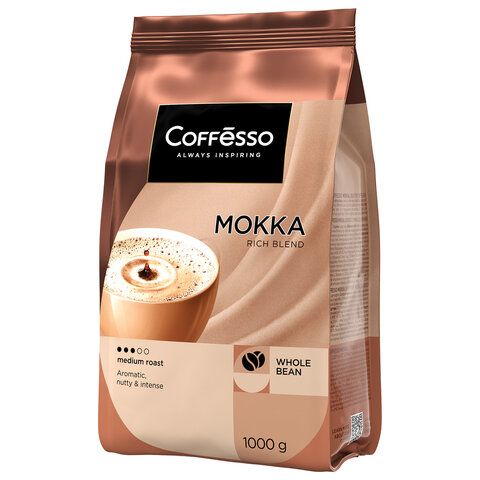 Кофе в зернах COFFESSO &quot;Mokka&quot;, 1 кг, 102485