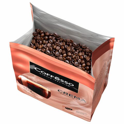 Кофе в зернах COFFESSO &quot;Crema&quot;, 1 кг, 102486