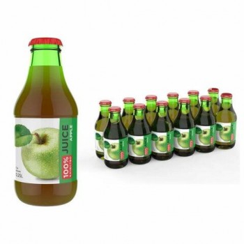 Сок BARINOFF 12 шт. Яблочный, осветленный, 0,25 л, для детского питания в стеклянной бутылке, 259