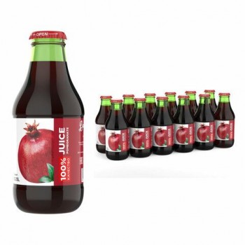 Сок BARINOFF 12 шт. Гранатовый, с сахаром, 0,25 л, стеклянная бутылка, 264