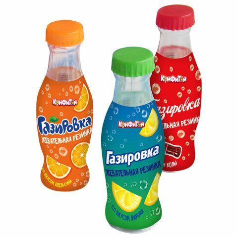 Жевательная резинка в баночке со вкусами кола, лимон, апельсин, 5 г, КОНФИТОЙ 30 шт., КТ93297