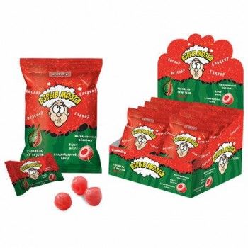 Карамель "ВЗРЫВ МОЗГА" со вкусом арбуза, 15 г, КОНФИТОЙ 24 шт., КТ92714