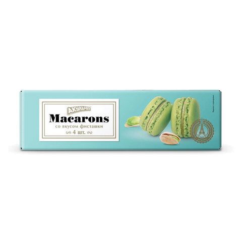 Пирожное миндальное АКУЛЬЧЕВ &quot;Macarons&quot; со вкусом фисташки, 48 г, 492