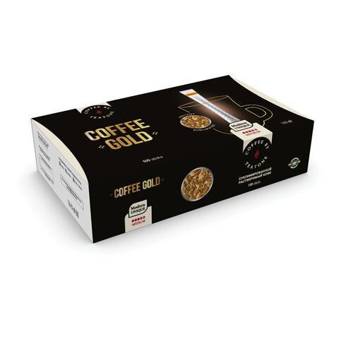 Кофе растворимый порционный TEATONE &quot;GOLD&quot;, 100 стиков по 1,8 г, 1269