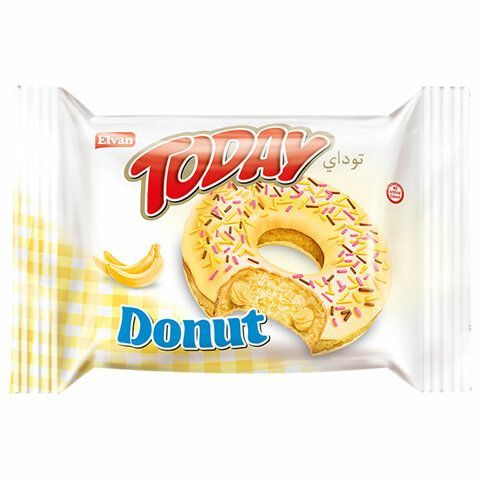 Кекс TODAY &quot;Donut&quot; со вкусом банана, ТУРЦИЯ, 24 штуки по 40 г в шоу-боксе, 1369