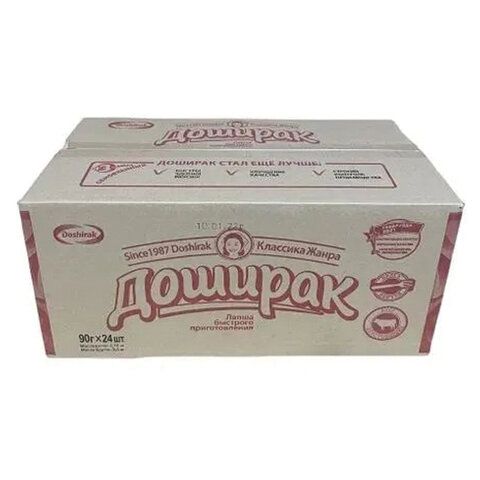 Лапша ДОШИРАК 24 шт. со вкусом говядины 90 г, 10853