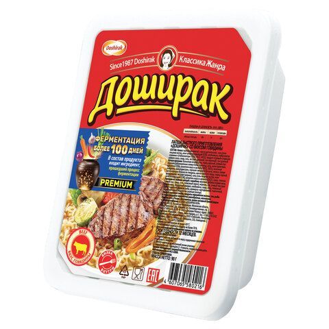 Лапша ДОШИРАК 24 шт. со вкусом говядины 90 г, 10853