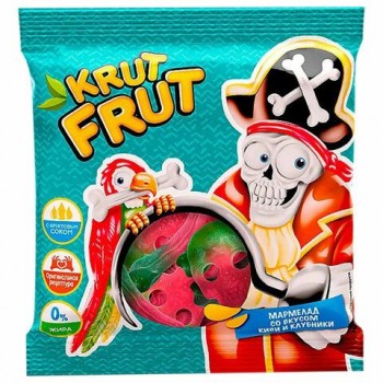 Мармелад жевательный в форме черепов и костей 70 г, KRUTFRUT 50 шт.,, РВМ570