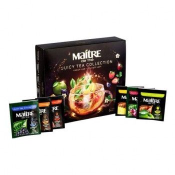Чай MAITRE "Сочный чай" Ассорти 6 вкусов, НАБОР 30 пакетиков по 2 г, бак039