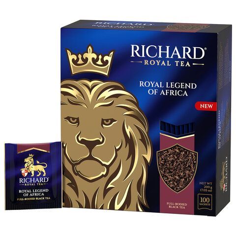 Чай RICHARD &quot;Royal legend of Africa &quot; черный, 100 пакетиков в конвертах по 2 г, ш/к 0, 102735