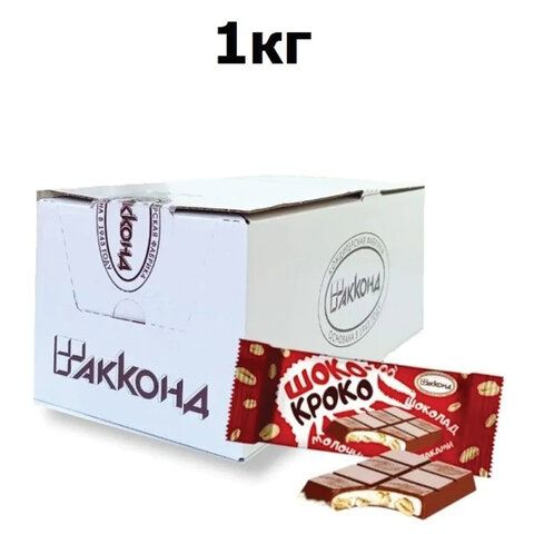 Шоколад молочный АККОНД &quot;Шоко-кроко&quot; с цельными злаками, 1000 г