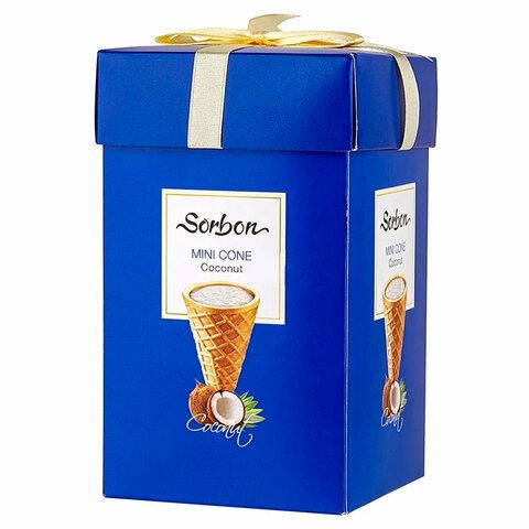 Конфеты мини-рожки в индивидуальной упаковке SORBON &quot;Кокос&quot; 200 г