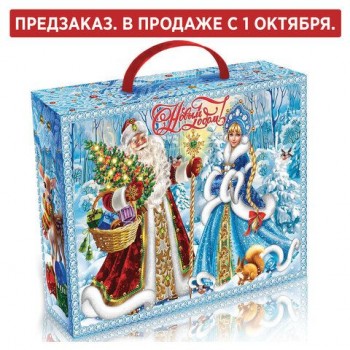 Подарок новогодний "УЗОРЫ ЗИМНИЕ", НАБОР конфет 1000 г, картонная коробка, МОСУПАК