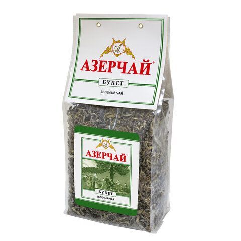 Чай листовой АЗЕРЧАЙ &quot;Букет&quot; зеленый крупнолистовой 400 г, ш/к 60889, 418039