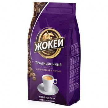 Кофе в зернах ЖОКЕЙ "Традиционный" 800 г, ш/к 19753, 1975-06
