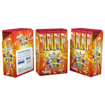 Жевательная резинка с кислой пудрой CHUNGA LUNGA 48 шт. "со вкусом клубники", 10 г