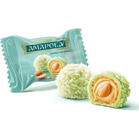 Конфеты глазированные AMAPOLA "Миндаль и Кокос" вафельные 100 г