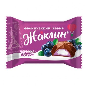 Конфеты глазированные СЛАВЯНКА "Жаклин" французский зефир со вкусом черника-йогурт 1000 г, 30831