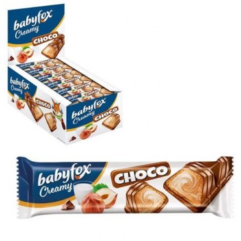 Батончик вафельный BABYFOX 48 шт. "Creamy Choco" 23 г, РВК656