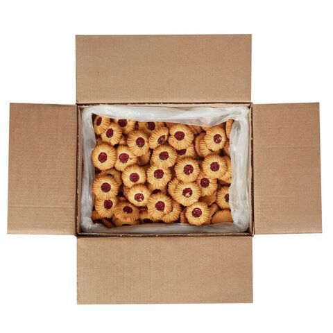 Печенье ЯШКИНО "Курабье с вишнёвым джемом" сдобное, гофрокороб 4 кг, ЯП815