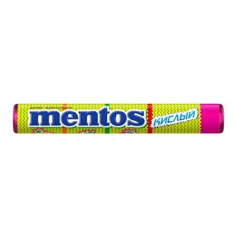 Жевательное драже MENTOS 24 шт. (Ментос) "Кислый, 37,5 г