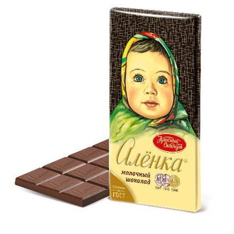Шоколад КРАСНЫЙ ОКТЯБРЬ "Аленка" молочный, 75 г, ш/к 98552