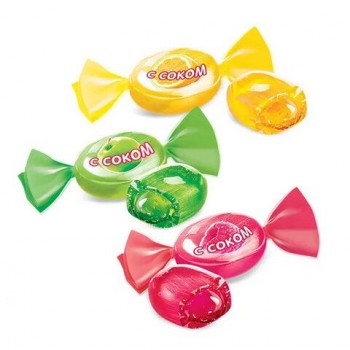 Карамель леденцовая ЯШКИНО 6 шт., ассорти вкусов с соком малины, яблока, лимона, РВК756