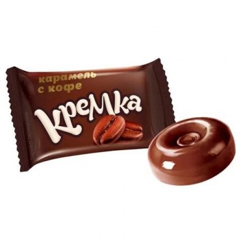 Карамель леденцовая КРЕМКА 4 шт. со вкусом кофе, 1 кг, РНК664