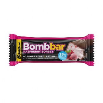 Батончик BOMBBAR "Малиновый сорбет" без сахара 40 г, шоу-бокс, ББР98