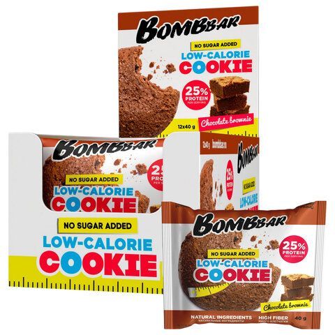 Печенье BOMBBAR "Шоколадный брауни" без сахара 40 г, шоу-бокс, ББР438