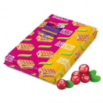 Вафли мягкие с суфле ДАРЛЕТТО со вкусом Клюквы 1,08 кг