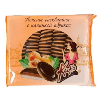 Печенье бисквитное глазированное КИКО со вкусом Абрикоса 1,2 кг