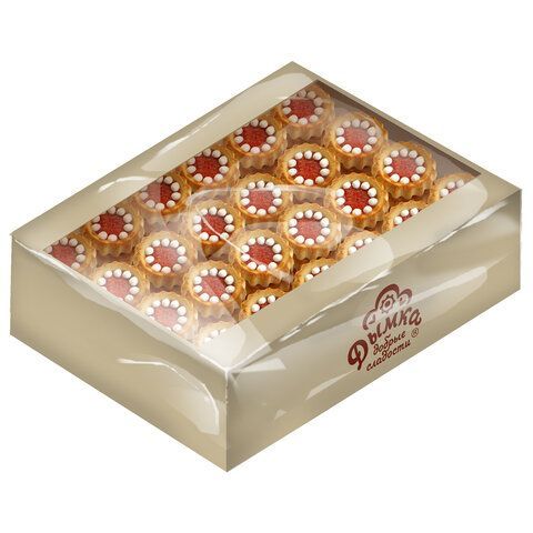 Печенье сдобное ДЫМКА "Задумка" с клубничной начинкой, 3,1 кг, С35